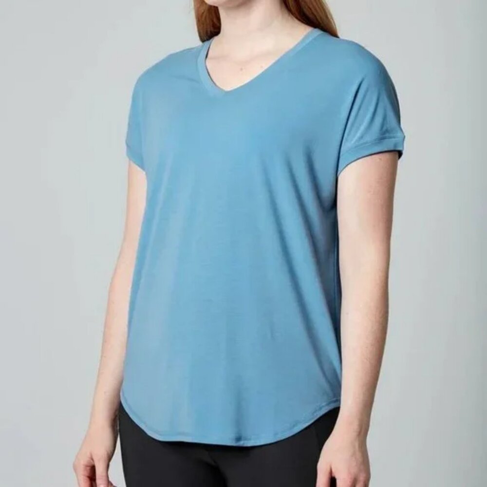 * 3 FOR $23* NEW Mondetta Soft V-neck Moisture Wicking Tencel Anti-Odor Shirt 3X